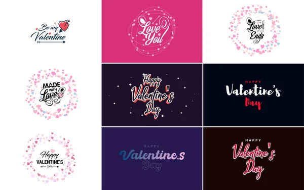 Happy Valentine Day Greeting Background Papercut Realistic Style Paper Clouds — Stockový vektor