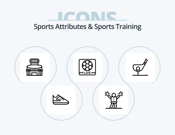 Sports Atributes Sports Training Line Icon Pack Icon Design Scoreboard — Vector de stock