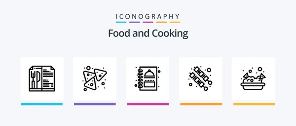 Food Line Icon Pack Including Food Food Coffee Kebab Creative — Stock Vector