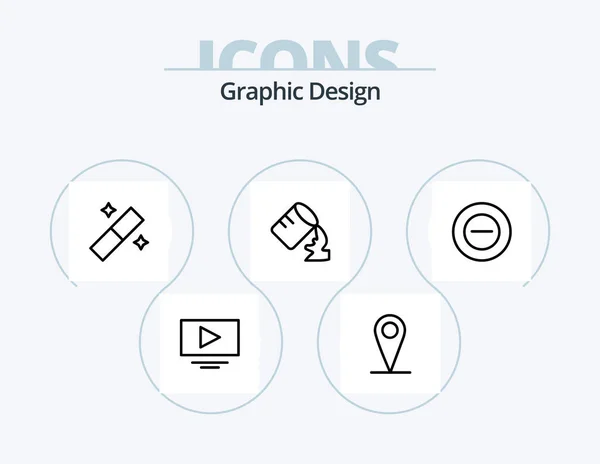 Дизайн Линии Icon Pack Icon Design Quotes — стоковый вектор