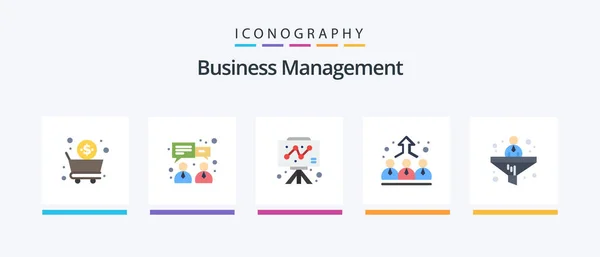 Business Management Flat Icon Pack Including Filter Business Business Management — Stock Vector