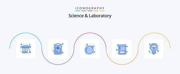 Science Blue Icon Pack Including Science Idea Skull Creative Tube — Stok Vektör