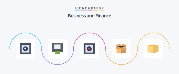Finance Flat Icon Pack Including Product — Wektor stockowy