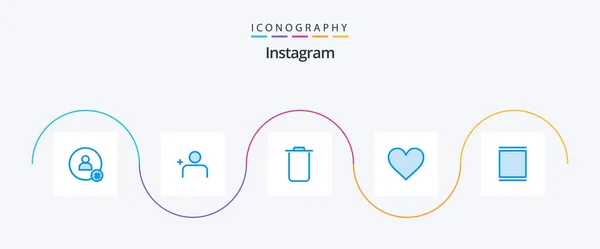 Instagram Blue Icon Pack Including Sets Gallery Instagram Instagram — Stockvektor