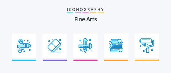 Fine Arts Blue Icon Pack Including Art Paint Art Arts — Image vectorielle