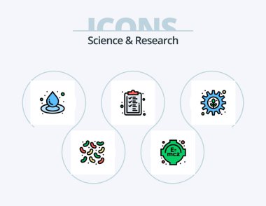 Science Line Filled Icon Pack 5 Icon Design. . laurel. magnet. globe. ufo
