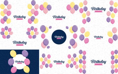 Retro Happy Birthday design with bold. colorful letters and a vintage texture