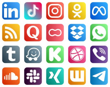 20 Unique Social Media Icons such as peanut. quora. meta. feed and facebook icons. Creative and high resolution
