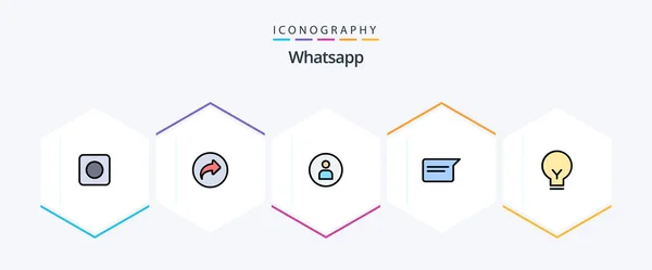 Whatsapp Filledline Icon Pack Including Basic Light Worker Basic — Stockvector