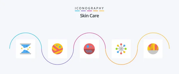 Skin Flat Icon Pack Including Skin Skin Protein Dry Skin — Vetor de Stock
