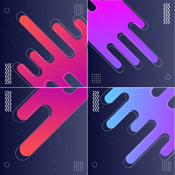Pack Abstract Vector Backgrounds Color Creative Design Collection — Stock Vector
