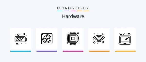 Hardware Line Icon Pack Including Switch Power Button Hardware Power — 图库矢量图片