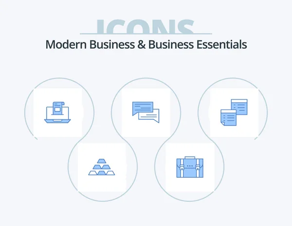 Modern Business Business Essentials Blue Icon Pack Icon Design Envelope — Stockový vektor