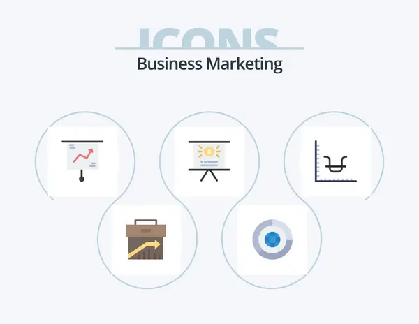 Business Marketing Flat Icon Pack Icon Design Presentation Business Marketing — Stockvector