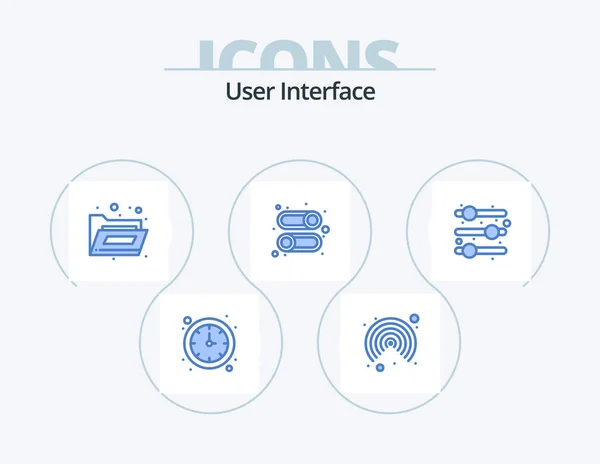 User Interface Blue Icon Pack Icon Design Storage User Interface — Stockvektor