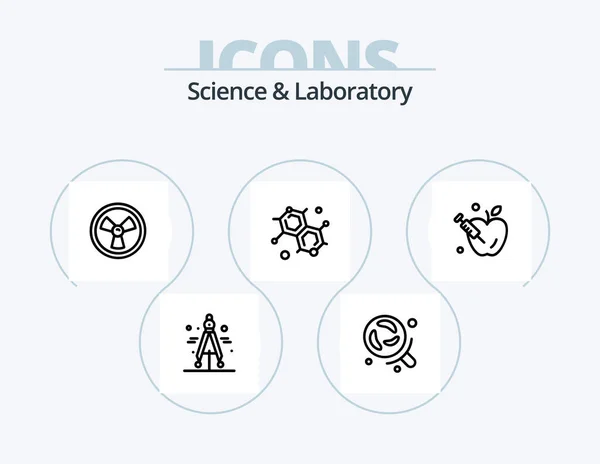 Science Line Icon Pack Icon Design Meteor Comet Physic Bomb — Stockový vektor