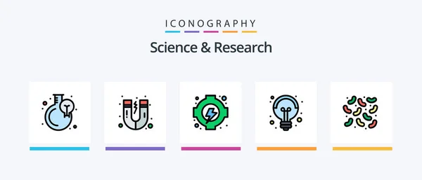 Science Line Filled Icon Pack Including Gear Finance Science Clipboard — Διανυσματικό Αρχείο