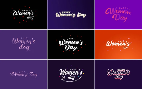 March Background International Women Day Floral Decorations Paper Art Style — Stok Vektör