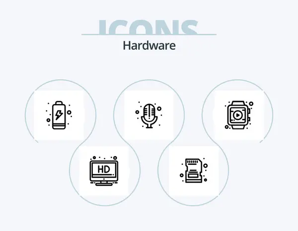 Hardware Line Icon Pack Icon Design Hardware Hardware Diy Hardware — Stockvektor