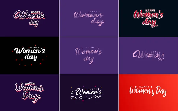 International Women Day Banner Template Gradient Color Scheme Feminine Symbol — Vector de stock