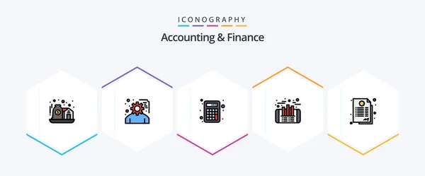 Accounting Finance Filledline Icon Pack Including Contract Finance Accounting Profit — Stockvector