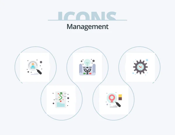 Management Flat Icon Pack Icon Design Management Project Idea Applicant — Archivo Imágenes Vectoriales