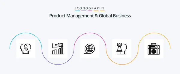 Product Managment Global Business Line Icon Pack Including Business Modern — Vettoriale Stock