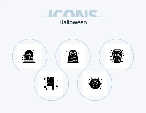 Halloween Glyph Icon Pack Icon Design Rip Halloween Halloween Graveyard — Stock Vector