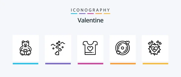 Valentine Line Icon Pack Including Heart Wedding Love Wedding Creative — Wektor stockowy