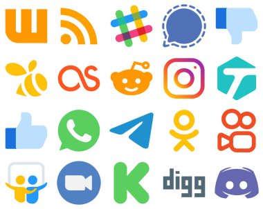 20 Professional and Modern Flat Social Media Icons facebook. tagged. facebook and instagram icons. Gradient Social Media Icons