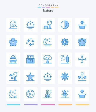 Creative Nature 25 Blue icon pack  Such As nature. world. bench. nature. earth