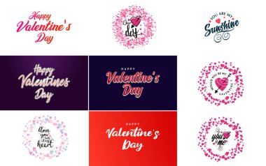 Happy Women's Day lettering typography poster with a heart International Woman's Day invitation design