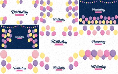 Happy Birthday text with a shiny. metallic finish and abstract background