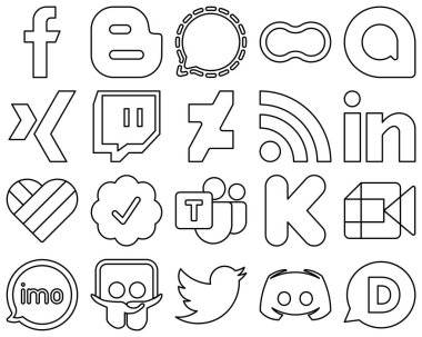 20 High-resolution and customizable Black Line Social Media Icons such as linkedin. rss. peanut. deviantart and xing icons. Eye-catching and editable