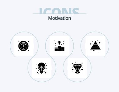 Motivation Glyph Icon Pack 5 Icon Design. pyramid. career. stopwatch. number. first position