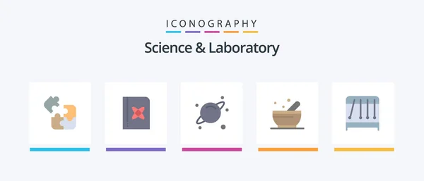 Science Flat Icon Pack Including Pendulum Planet Physics Soup Creative — Vetor de Stock