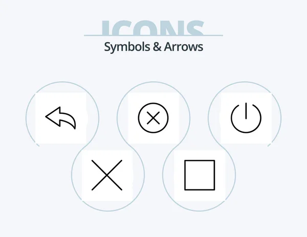Symbols Arrows Line Icon Pack Icon Design Tumbler — стоковый вектор