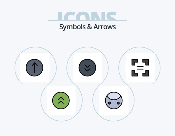 Symbols Arrows Line Filled Icon Pack Icon Design Symbolism Expand — Vettoriale Stock