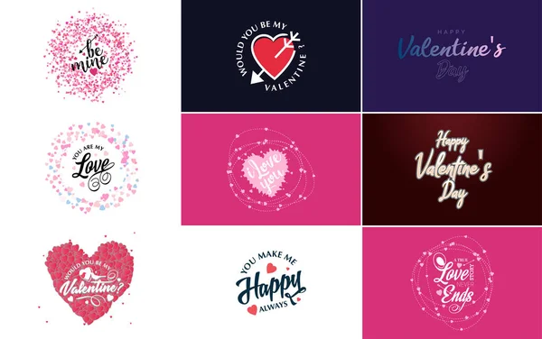 Love You Hand Drawn Lettering Heart Design Suitable Use Valentine — Image vectorielle