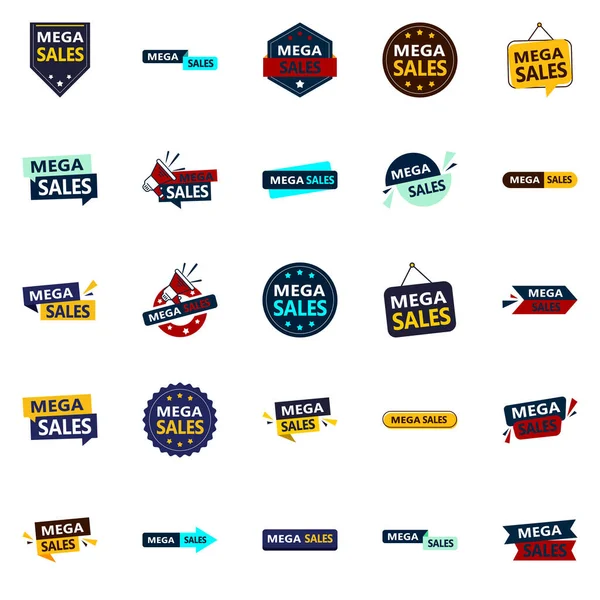 Mega Sale Versatile Vector Banners All Your Branding Needs — Vetor de Stock