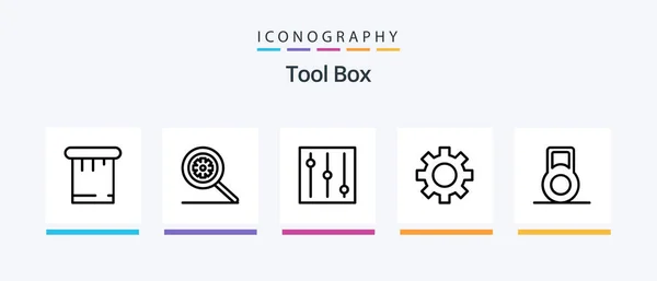 Tools Line Icon Pack Including Search Tools Construction Creative Icons — Stock Vector