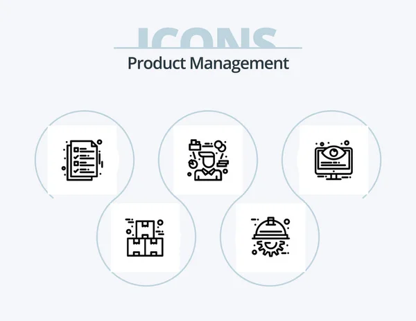 Product Management Line Icon Pack Icon Design Workforce Performance Management — Stock Vector