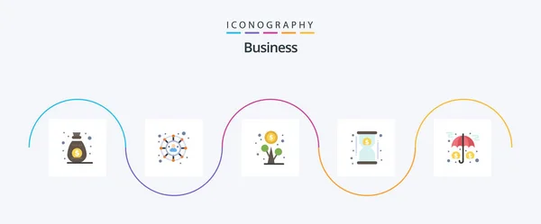Business Flat Icon Pack Including Investment Assets Flower Fast Hourglass — Stockvektor