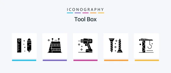 Tools Glyph Icon Pack Including Industry Self Tapping Construction Self — Wektor stockowy