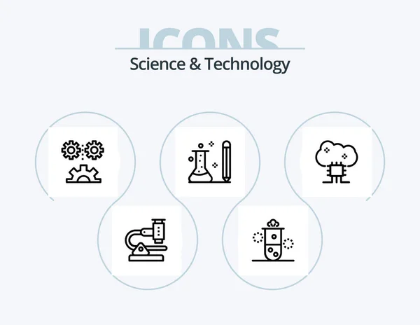 Science Technology Line Icon Pack Icon Design Notebook Jotter Physical — Archivo Imágenes Vectoriales
