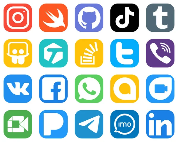 Social Media Icons Your Marketing Twitter Stock China Question Tagged — Stockvector