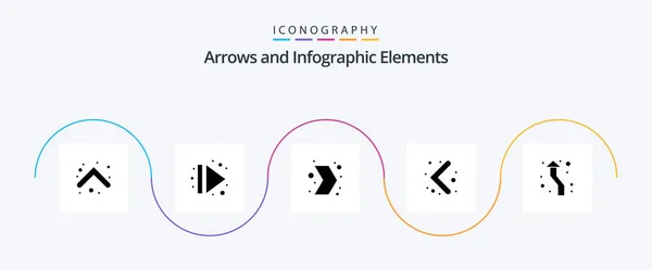 Arrow Glyph Icon Pack Including Arrow Arrow Navigation Arrow — 图库矢量图片