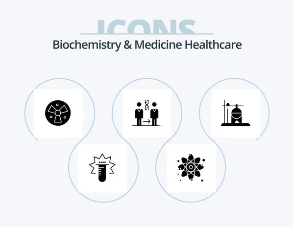 Biochemistry Medicine Healthcare Glyph Icon Pack Icon Design Healthcare Hospital — Image vectorielle