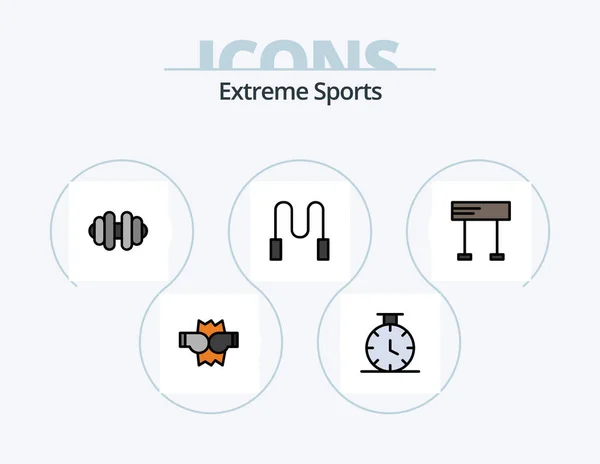 Sport Line Filled Icon Pack Icon Design Trophy Sport Sport — Stock Vector