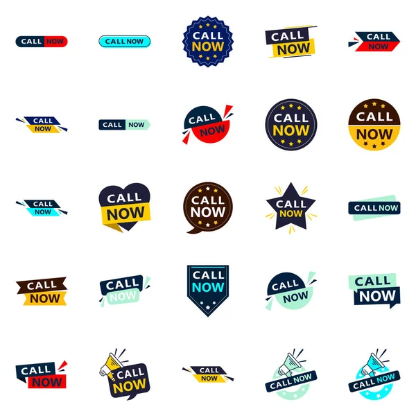 Professional Typographic Designs Refined Calling Message Call Now — Wektor stockowy
